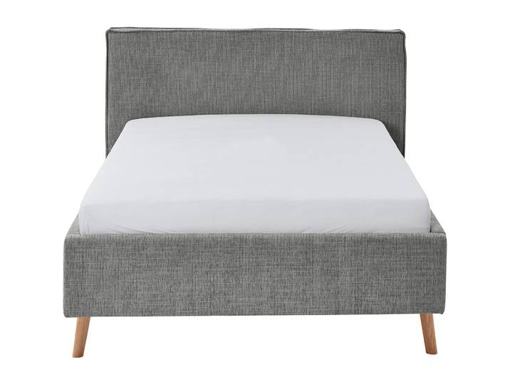 Gepolstertes Bett Lina Stoff Mouse Grey 140 x 200 cm - Material: Polyester - Bett