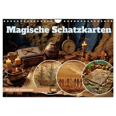 Magische Schatzkarten (Wandkalender 2027 DIN A4 quer), CALVENDO Monatskalender