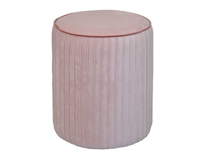 Pouf Glengarry I Ø 38cm Rose foncé/Rosé