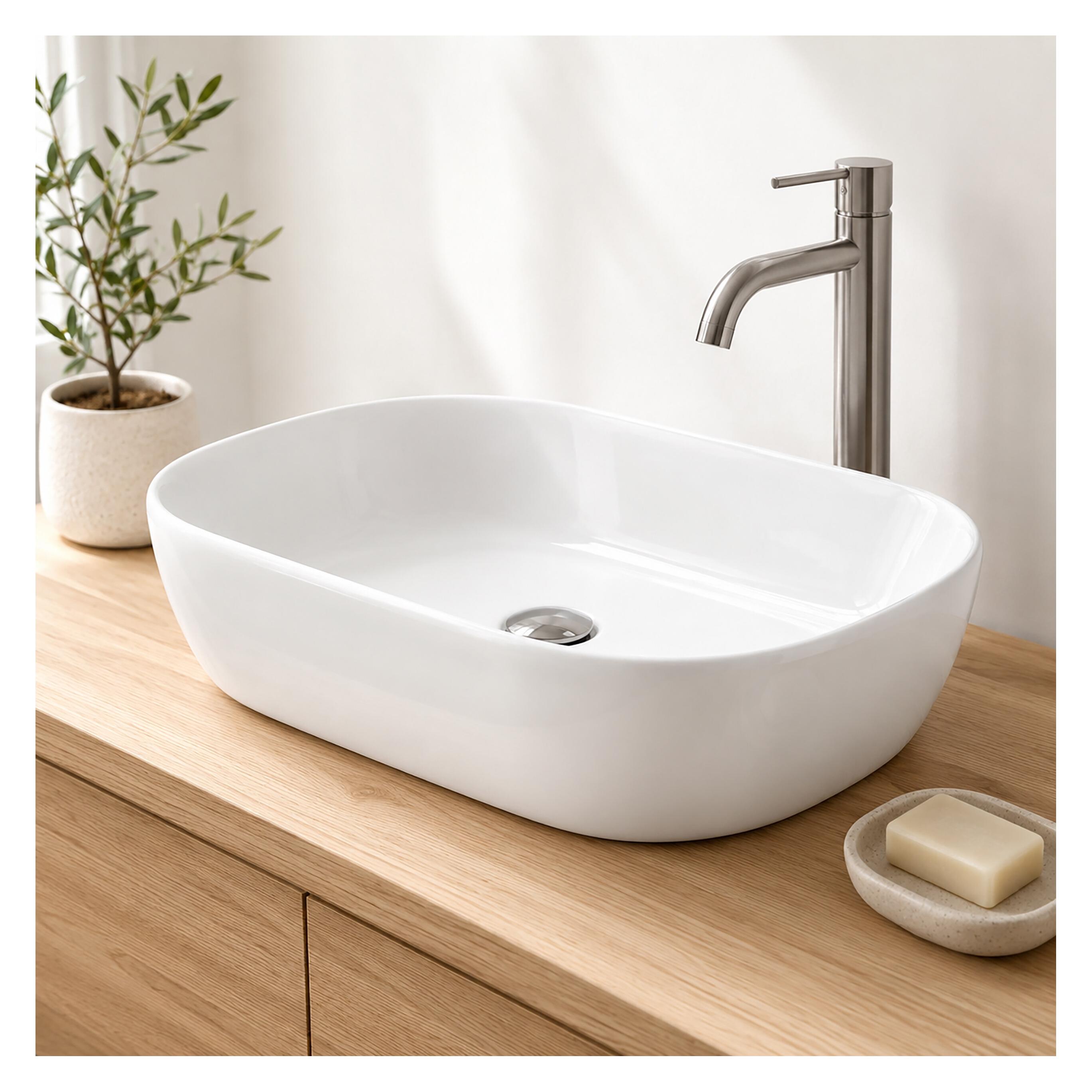 Relaxdays Aufsatzwaschbecken (320 mm, 460 mm) (4052025802301)