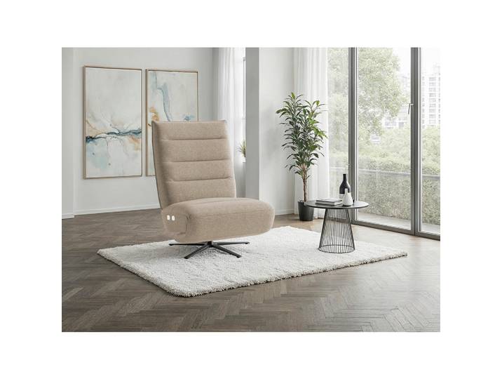 Sit & More Relaxsessel EVE E, Taupe, Metall, 80x109x98 cm, Liegefunktion, Herz-Waage-Funktion, Sitzfläche 360° drehbar, Wohnzimmer, Sessel, Relaxsessel