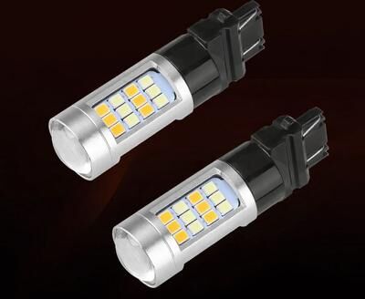 Multicon Wholesale Hub White Amber LED DRL Switchback Bulbs, Turn Signal, Parking Light, Error Free White Amber LED DRL Switchback Bulbs, Turn Signal, Parking Light, Error Free