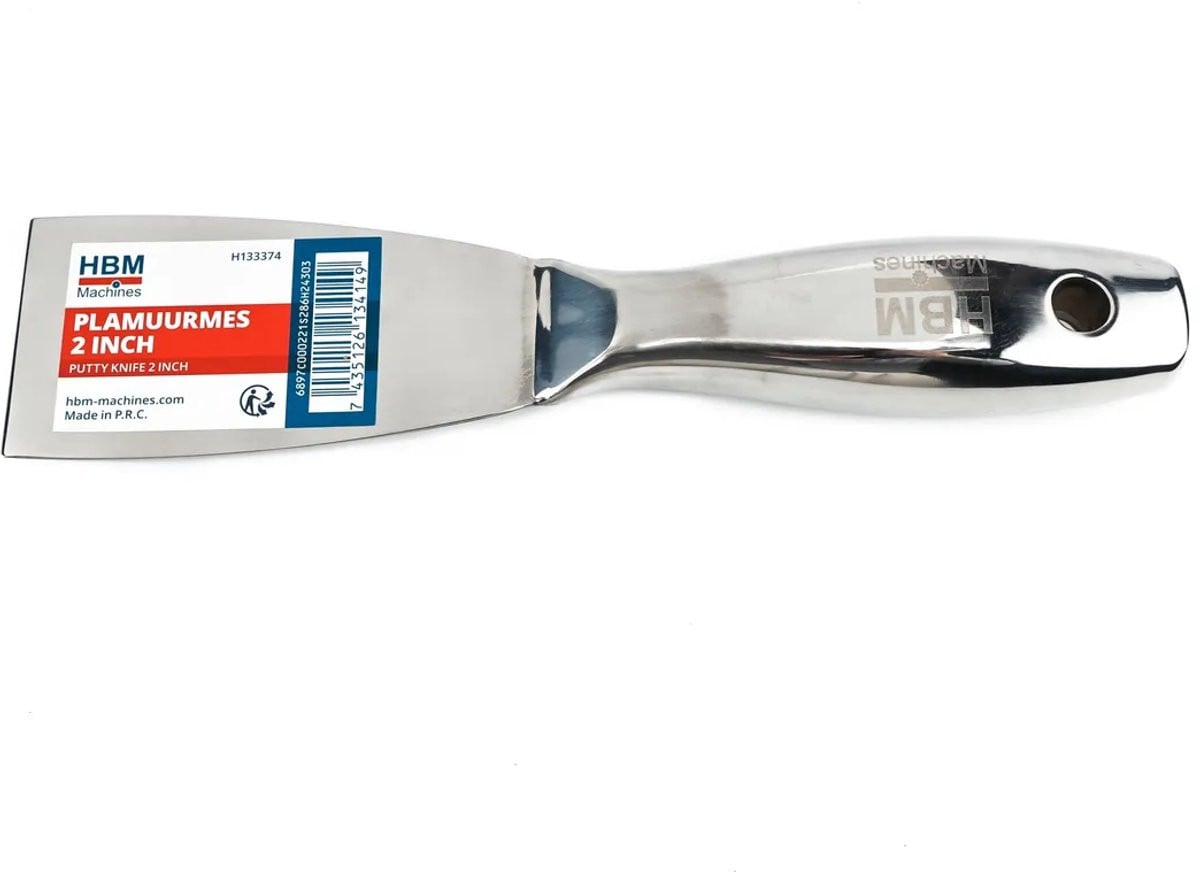 OEM Plamuurmes van roestvrij staal, 2 inch, zilver/grijs