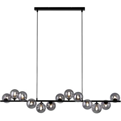 LED Pendelleuchte "DUBAI", schwarz, 13, H: 100cm, 1 Stk., SCHÖNER WOHNEN-KOLLEKTION, Leuchten, SCHÖNER WOHNEN Kollektion, Höheneinstellbar, Rauchgläser, LED Pendelleuchte