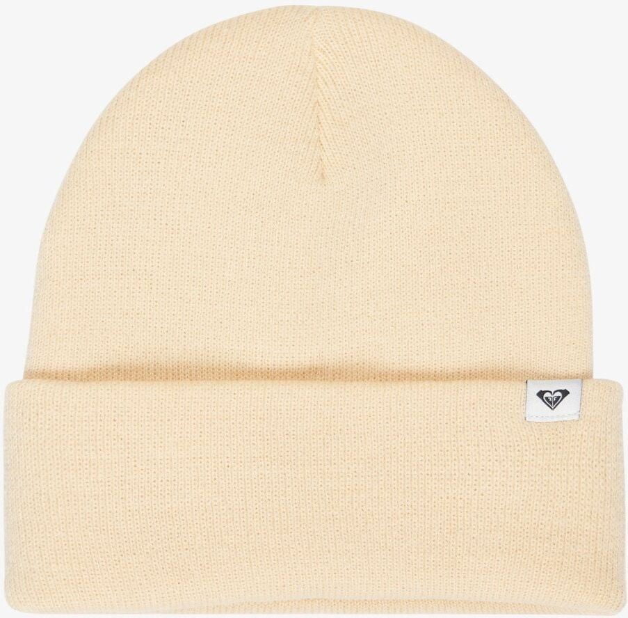 Beanie ROXY "TROPICAL SNOW BEANIE", Damen, biscotti, Rippstrick, Kunstfaser, unifarben, Mützen Beanie, unifarbenes Design, aus Polyacryl, in Rippstrick, One Size