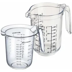 Westmark Set 2tlg., Messkannen 0,5 l und 1 l Gerda,1 x 30682270 Messkanne Gerda, 1 l,1 x 30642270 Messkanne, 0,5 l, 306422E6