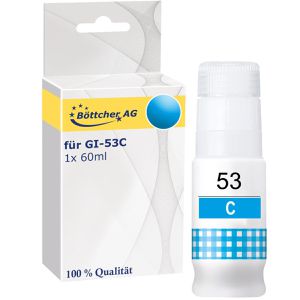 kompatibel für Canon GI-53C, Tinte, 60ml, cyan