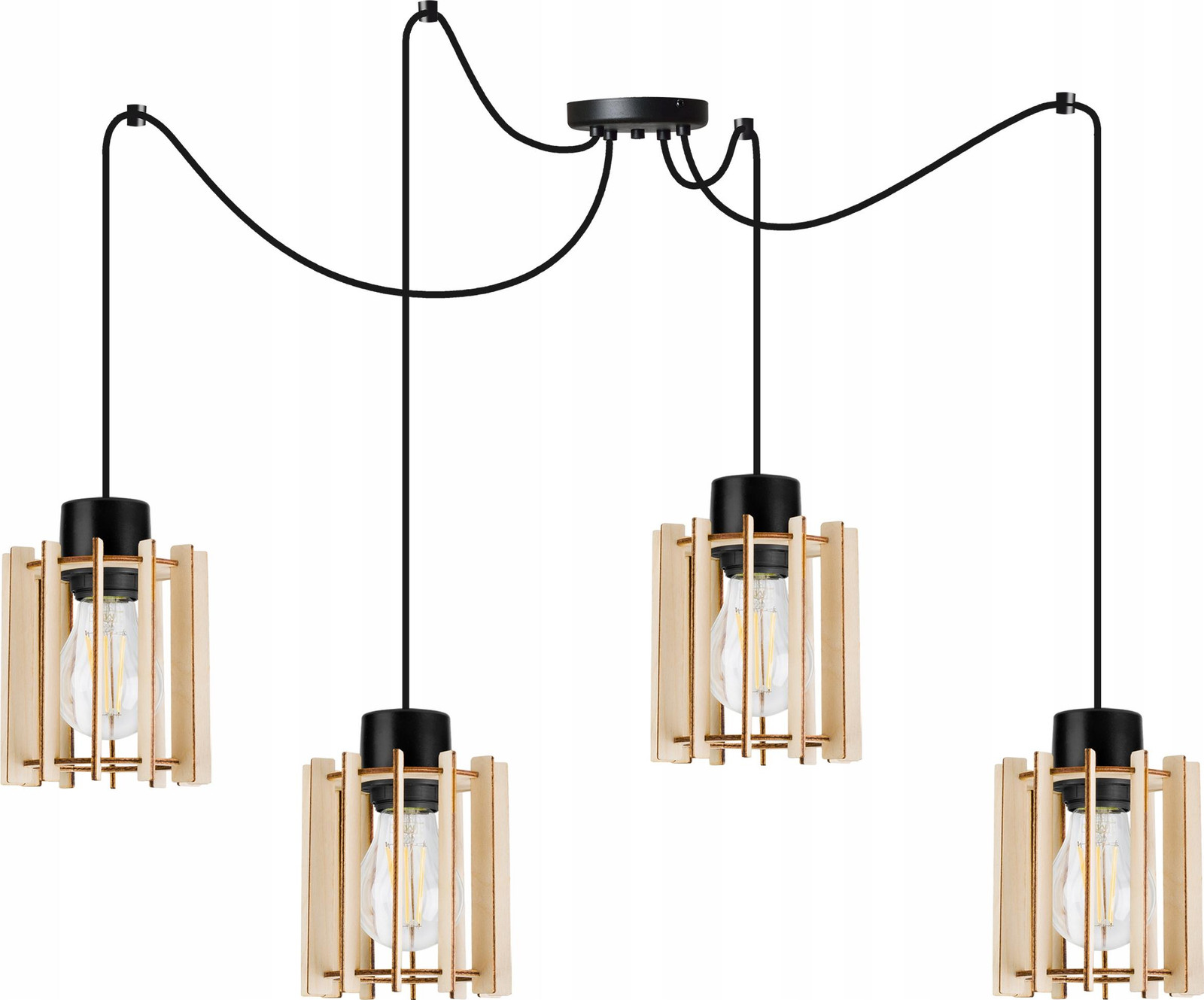 LIGHT HOME LH Moderne LED-plafondlamp van hout