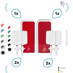 Blanc HYGIENIC KOMPLETT-SET HANDHYGIENE SENSOR: Desinfektionsspender SENSOR + 2 Kartuschen & Schaumseifenspender SENSOR + 2 Kartuschen