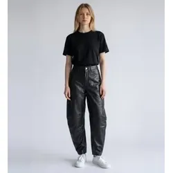 Rotate für Damen. 116577100 Barrel Leg Lederhose Cela schwarz (36), Lässig