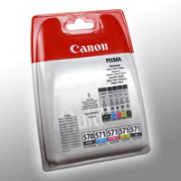 5 Canon Tinten 0372C006 PGI-570PGBK CLI-571 Multipack KCMY 0372C004