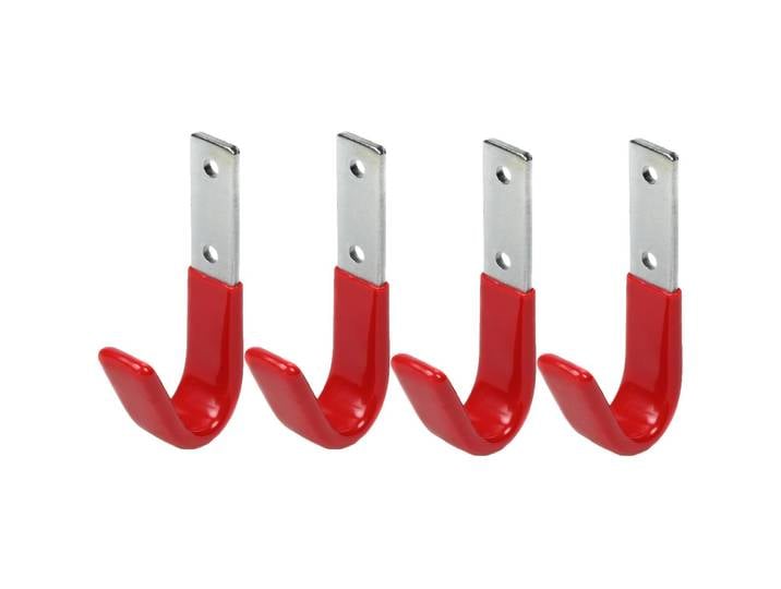 Universalhaken mit Gummierung, 4-tlg, je 35 kg, 8 x 3,5 cm