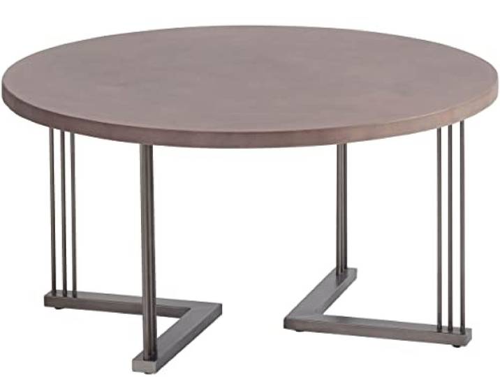Steph Couchtisch 80 cm aus schwarzem Metall