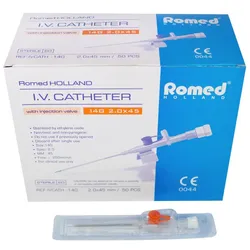 Romed I.V. Katheter Venenverweilkanülen 50 Stück orange 14G