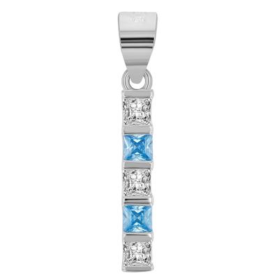 Kettenanhänger ADELIA´S "moderner Schmuck Anhänger aus 925 Sterling Silber", blau, Schmuckanhänger, Damen, Silber 925 (Sterlingsilber), Kettenanhänger