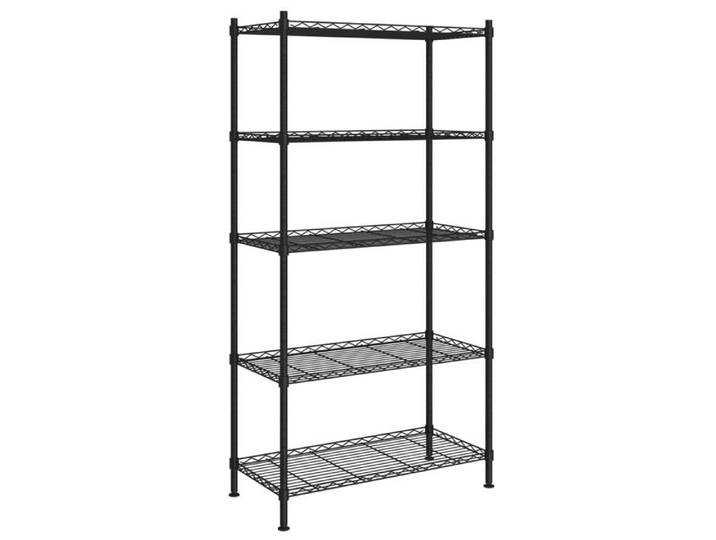 VD Étagère de rangement 5 niveaux 90x35x180 cm Noir 250 kg Stockage industriel @EU39991BONE