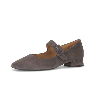 Ballerina GABOR "Eleganter Ballerina", Damen, Gr. 37, grau, Schuhe Ballerina