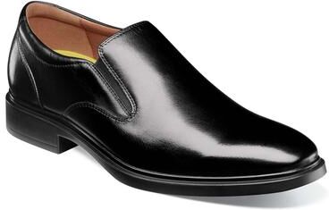 Florsheim Forecast Plain Toe Slip-On - Mens 9.5 Black Slip On W