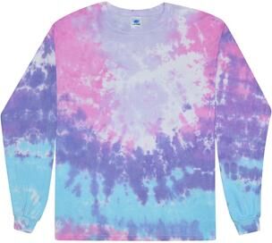 Tie-Dye CD2000 Long Sleeve Tie Dye Top in Cotton Candy size 3XL 2000, T2000