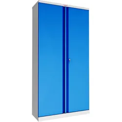 Phoenix Safe Der Phoenix Aktenschrank SCL1891GBK  aus Stahl mit 2 Türen und 4 Regalen, grauer Korpus und blaue Türen mit Schlüsselschloss