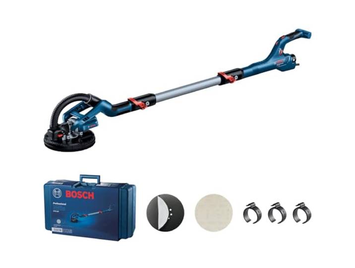 Bosch Professional langnekschuurmachine GTR 55-225 (550 watt, schuurplateau-Ø 215 mm, incl. 1x schuurblad M480, 1x schuurplateauset zacht, 3x kabelclip, in opbergkoffer)