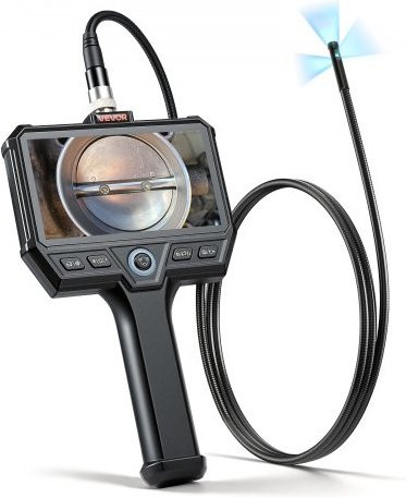 VEVOR Triple Lens Endoscoopcamera met 5-inch scherm, 1,5 m kabel en 5000 mAh batterij, 8 mm pijpcamera met 8x zoom en IP67-classificatie, zwart