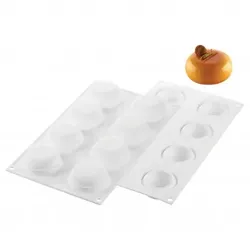 Silikomart Silikonform, Durchmesser 50 cm, H 2,5 cm, antihaftbeschichtet, Gesamtgröße 30 x 17,5 cm, zum Kochen