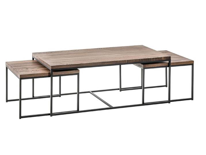 Xlmoebel Couchtisch Beistelltische im Holzdesign für modernes Wohnen (Set, 1-St., 3x Couchtisch), Hergestellt in Europa