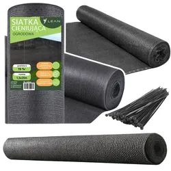 Schattennetz für Zaun, Zaunabdeckung, Schwarz, 1,5 m, 25 m, 70 g/m2