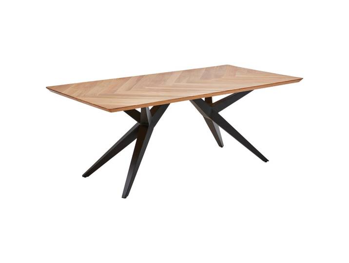 Valdera Esstisch, Schwarz, Eiche, Holz, Eiche, massiv, rechteckig, 100x77x220 cm, in verschiedenen Größen erhältlich, Holzmöbel, Holztische, Esstische Holz
