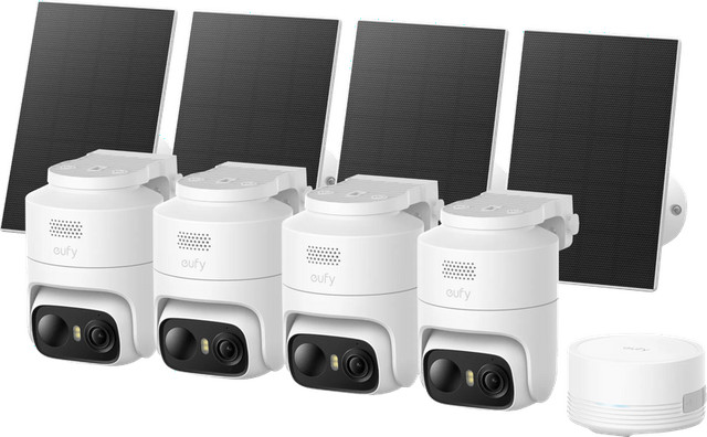 Anker eufyCam C37 4K Beveiligingscamera 4-Pack met HomeBase Mini
