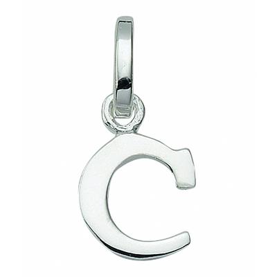 Buchstabenanhänger ADELIA´S "Buchstabenanhänger C 925 Silber", silber, Schmuckanhänger, Damen, C, Silber 925 (Sterlingsilber), Silberanhänger Buchstabe C
