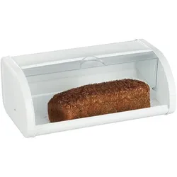 Relaxdays Brotkasten weiß Weiß