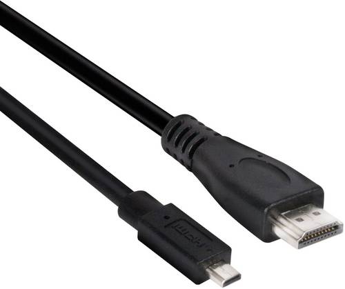 club3D HDMI Anschlusskabel HDMI-Micro-D Stecker, HDMI-A Stecker 1.00 m Schwarz CAC-1351 4K UHD HDMI-Kabel