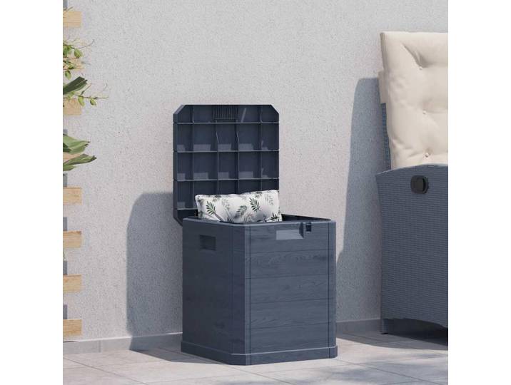 vidaXL Garten-Aufbewahrungsbox 90 L Anthrazit