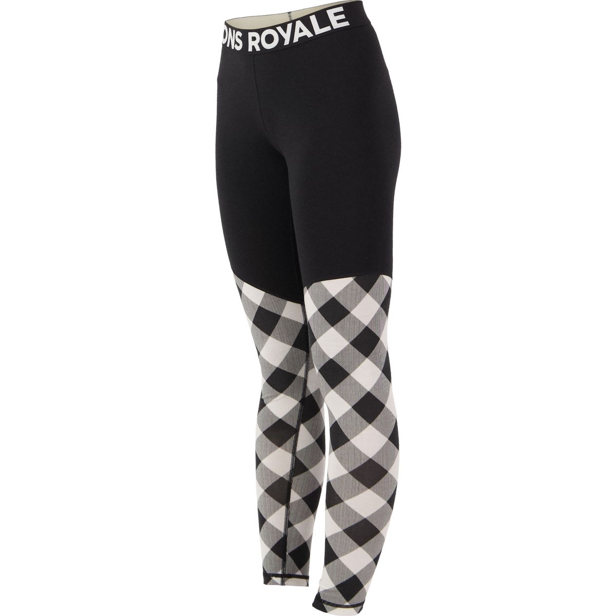 Mons Royale Womens Cascade Merino Base Layer Legging check / black (1021) XS 100505-1169-1021-XS