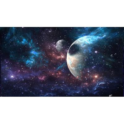 Fototapete PAPERMOON "Planeten und Galaxie", bunt, B:4,5m L:2,8m, Vlies, Tapeten