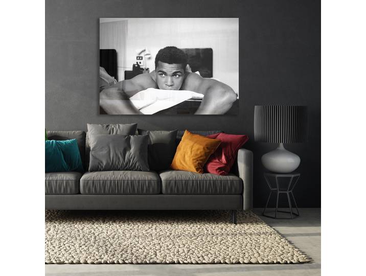 Acrylglasbild QUEENCE Ali , grau (farbe bild(er): grau), B:90cm H:60cm T:0,4cm, Bilder, Acrylglasbild, Fine Art-Print in Galeriequalität