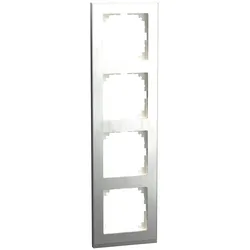 Merten MEG4040-3646 M-Pure Decor-Rahmen, 4fach, Edelstahl/aluminium, M-Pure Decor MEG40403646