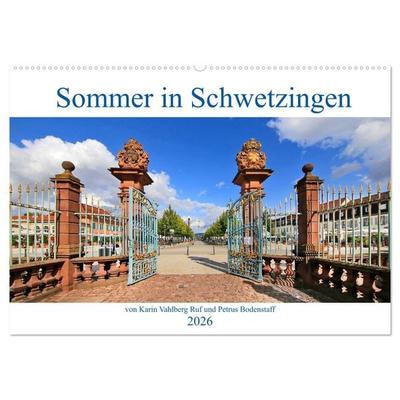 Sommer in Schwetzingen von Karin Vahlberg Ruf und Petrus Bodenstaff (Wandkalender 2026 DIN A2 quer), CALVENDO Monatskalender