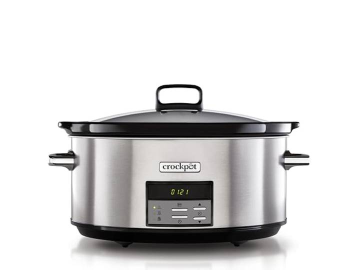Crockpot Mijoteuse numérique 7\,5 l (10+ personnes) avec cocotte compatible four Compatible lave-vaisselle Acier inoxydable [CSC063X]