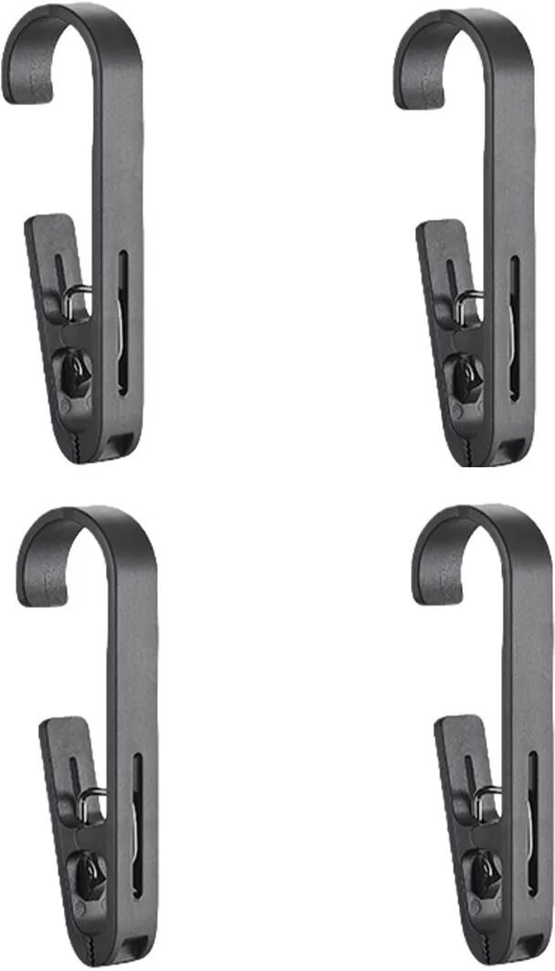INF ABS Gardinenhaken - 4er-Pack: Vielseitige Clips für Küche, Bad und Wohnheim Schwarz