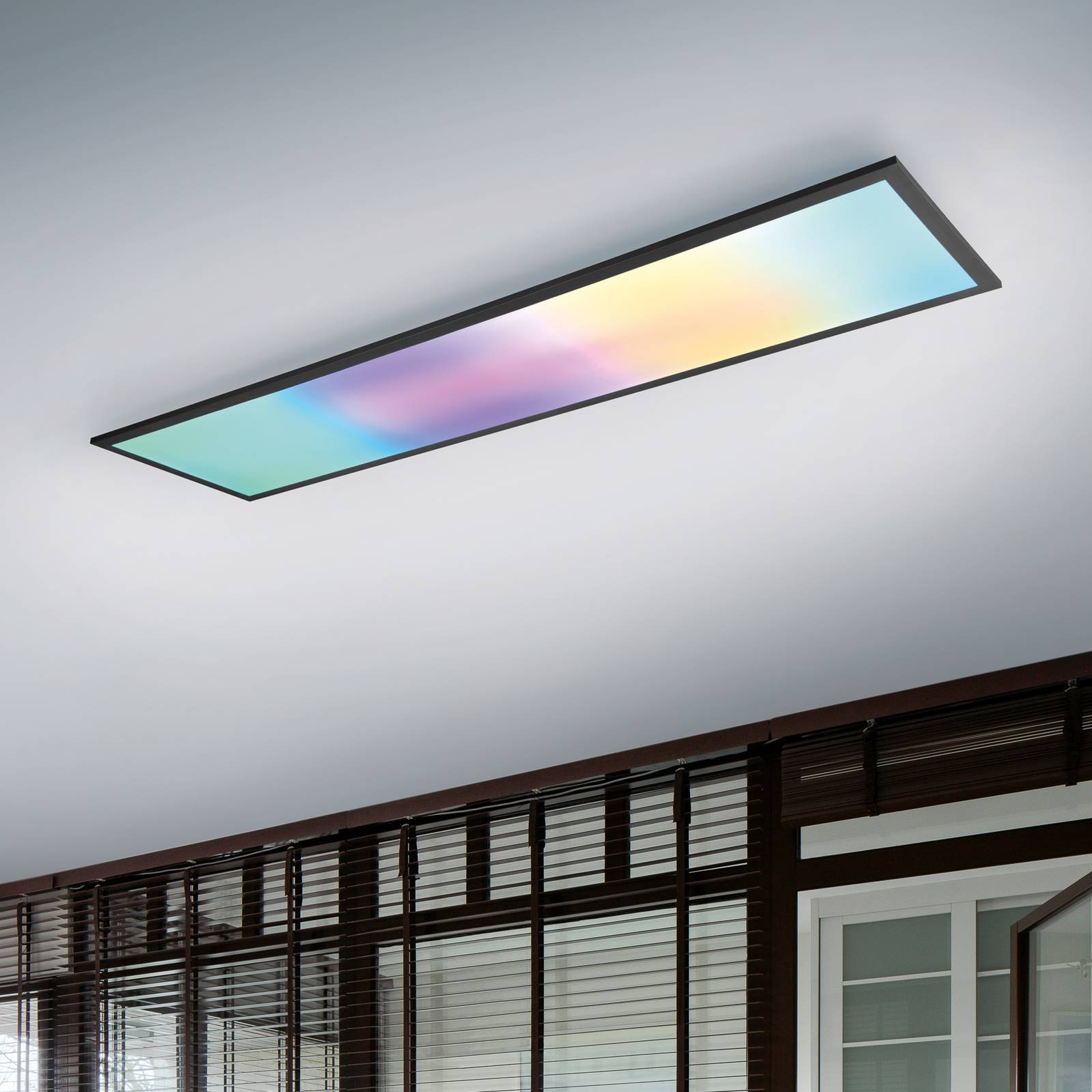 Reality Leuchten LED Ceiling Light Beta, dimmable, Black, Living / Dining Room, metal, Modern, Ceiling Light
