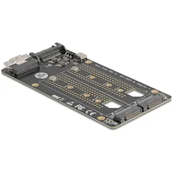 Delock SFF-8654 8i zu 2 x M.2 Key M NVMe SSD Konverter, SSD + Festplatte Zubehör