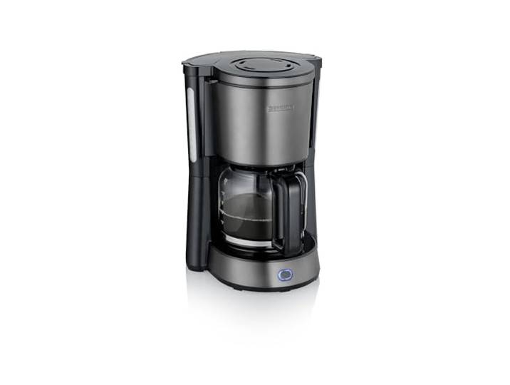 SEVERIN Cafetière Filtre \ Type\ \, 1 000W\, 1\,4L\, Jusqu'à 10 tasses\, Porte-filtre amovible avec système anti-goutte\, KA 9340\, Dark Inox