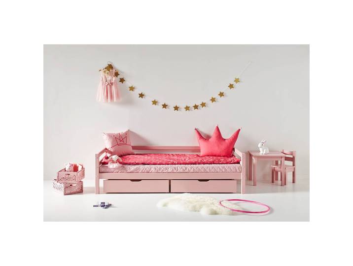 Einzelbett I 90 x 200cm Pink/Rosa