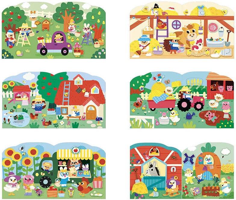 Cahier de 70 Stickers avec 7 décors La Ferme - Janod