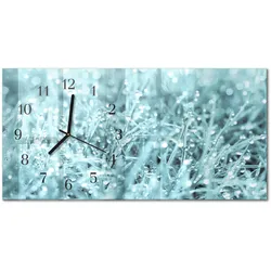 WANDUHR aus Glas 60x30 cm - Kalter Tau