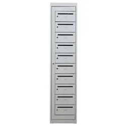PROREGAL Postverteilerschrank Crane | HxBxT 180x40x50 cm | Grau