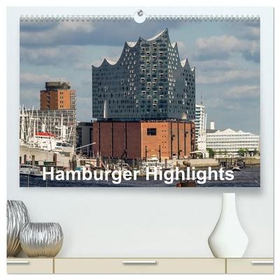 Hamburger Highlights (hochwertiger Premium Wandkalender 2027 DIN A2 quer), Kunstdruck in Hochglanz